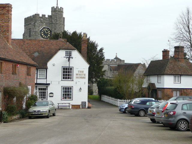 Chilham village square — one of the timber-framed heritage clusters near Wye