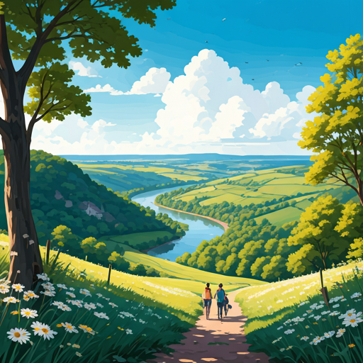 Scenic view of the Wye countryside